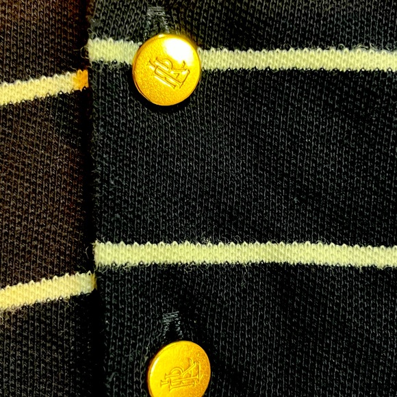 Ralph Lauren-blue and white with gold buttons polo shirt-size 2X large - Picture 4 of 5